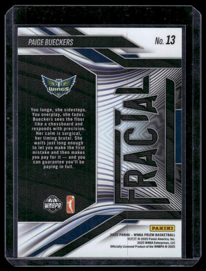 2025 Panini Prizm WNBA #13 Paige Bueckers Fractal