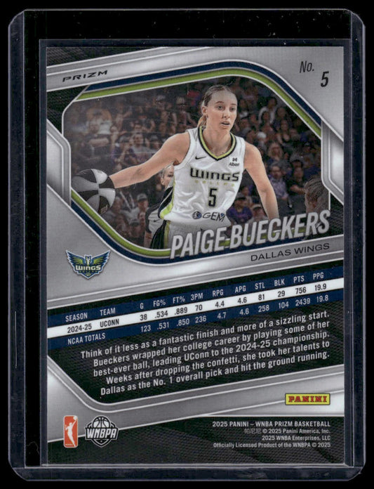 2025 Panini Prizm WNBA #5 Paige Bueckers Silver