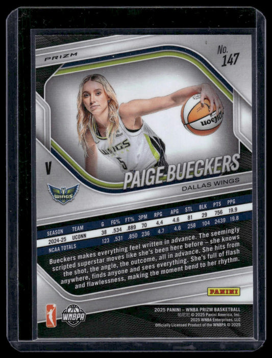 2025 Panini Prizm WNBA #147 Paige Bueckers Rookie Variation Cracked Ice