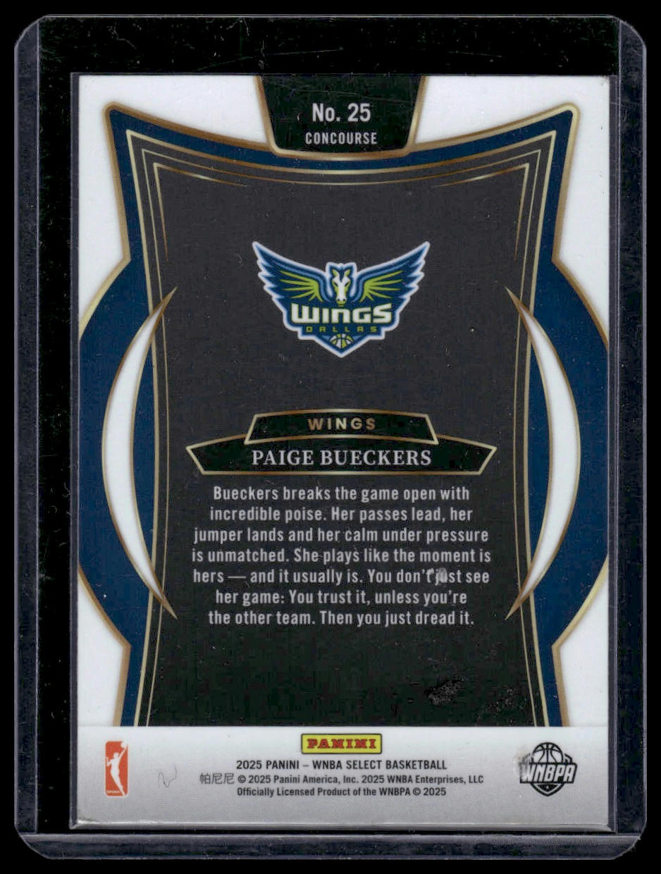 2025 Panini Select WNBA #25 Paige Bueckers