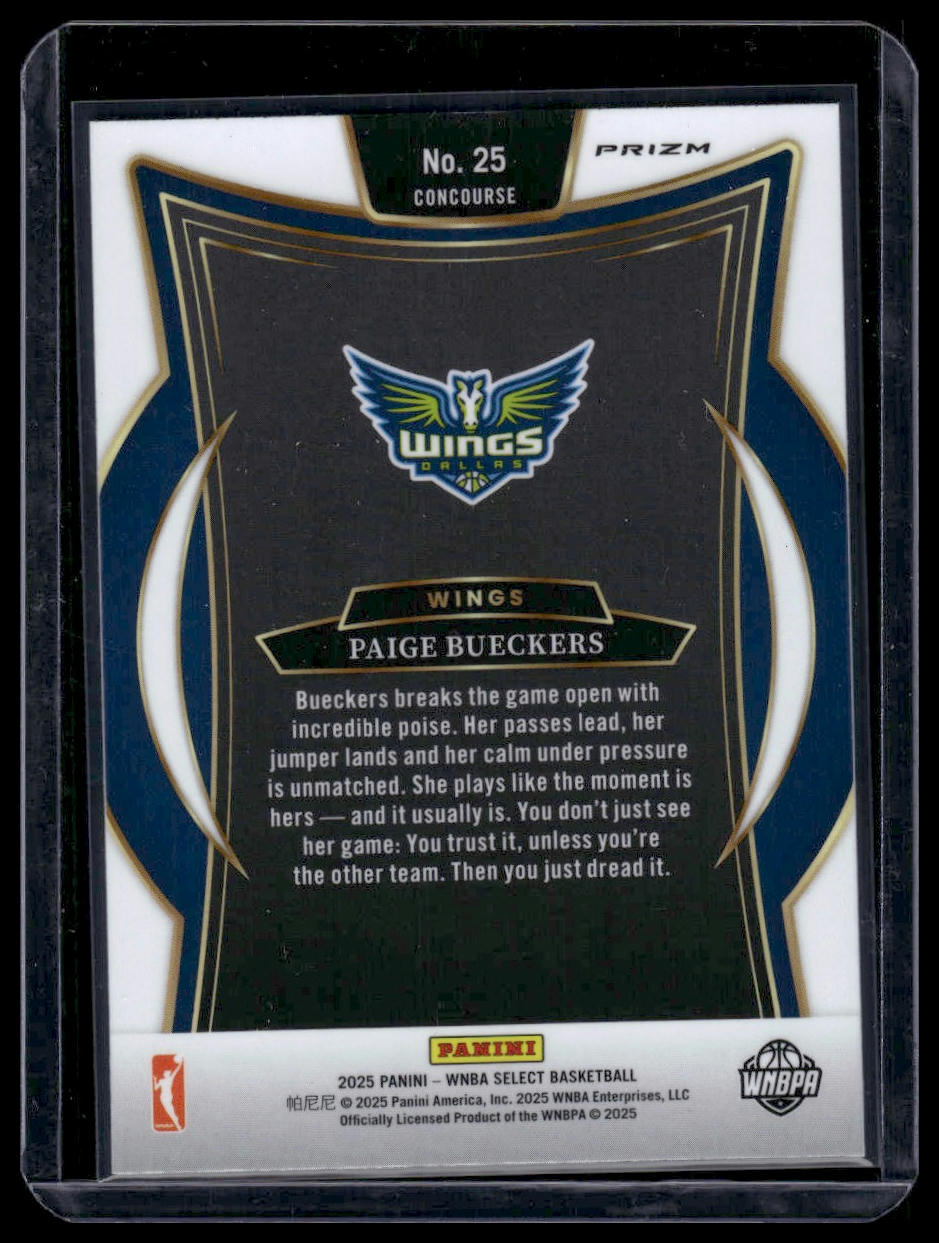 2025 Panini Select WNBA #25 Paige Bueckers Pink Ice