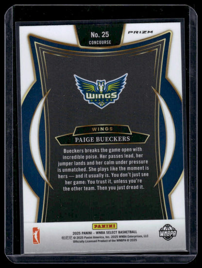 2025 Panini Select WNBA #25 Paige Bueckers Pink Ice