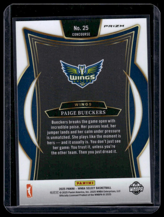 2025 Panini Select WNBA #25 Paige Bueckers Pink Ice