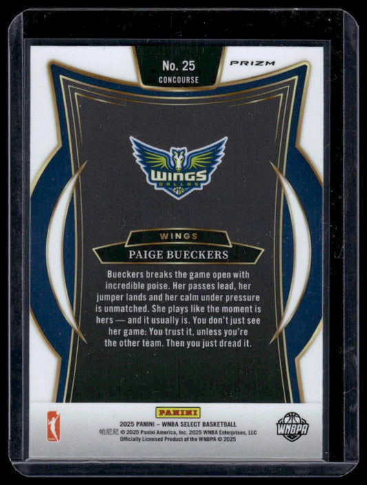 2025 Panini Select WNBA #25 Paige Bueckers Pink Flash Prizm