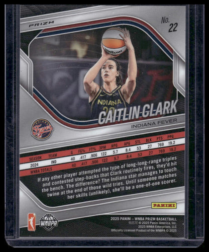 2025 Panini Prizm WNBA #22 Caitlin Clark Silver