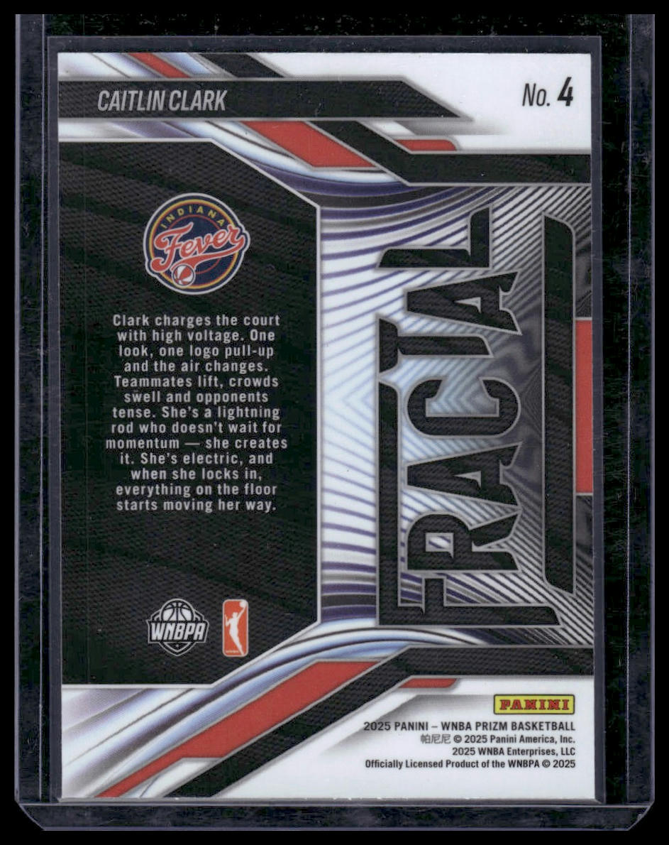 2025 Panini Prizm WNBA #4 Caitlin Clark Fractal