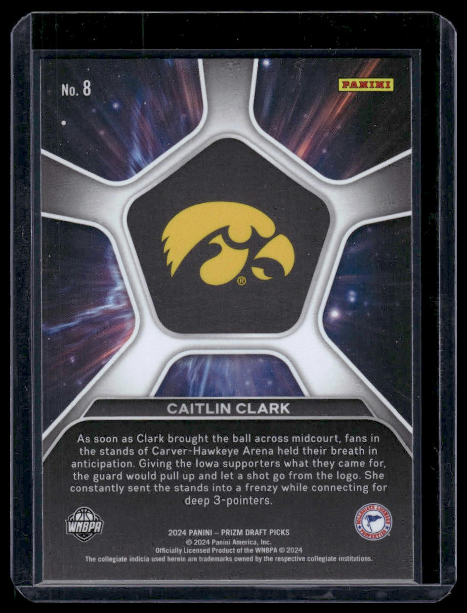 2024 Panini Prizm Draft Picks #8 Caitlin Clark Deep Space