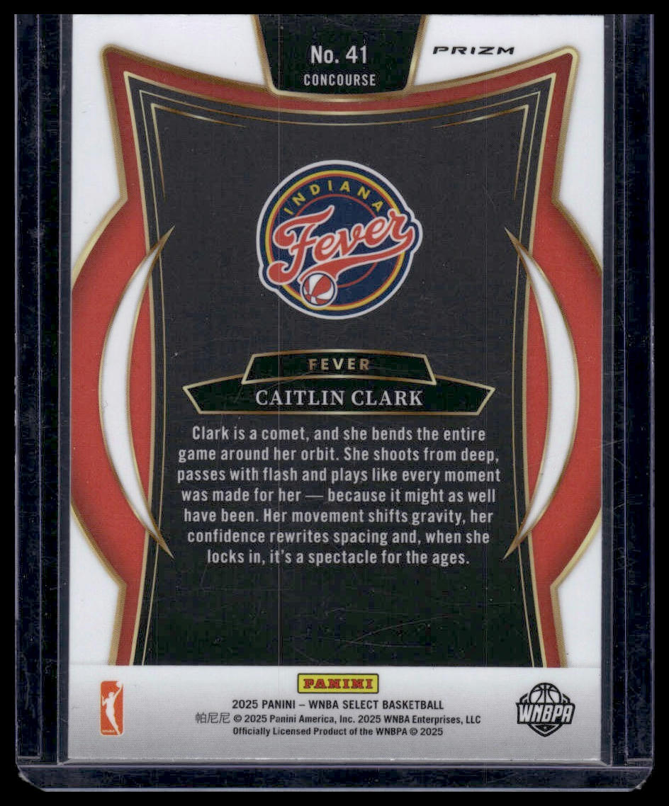 2025 Panini Select WNBA #41 Caitlin Clark Pink Ice