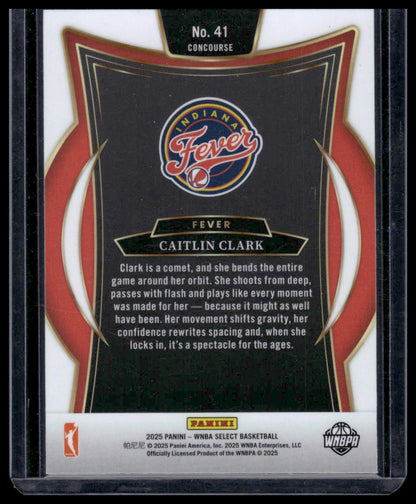 2025 Panini Select WNBA #41 Caitlin Clark