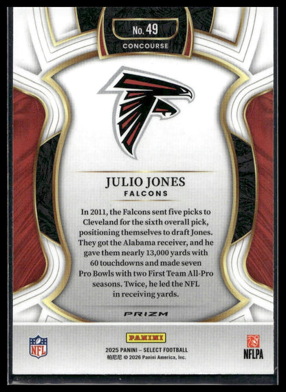 2025 Panini Select Football #49 Julio Jones Silver