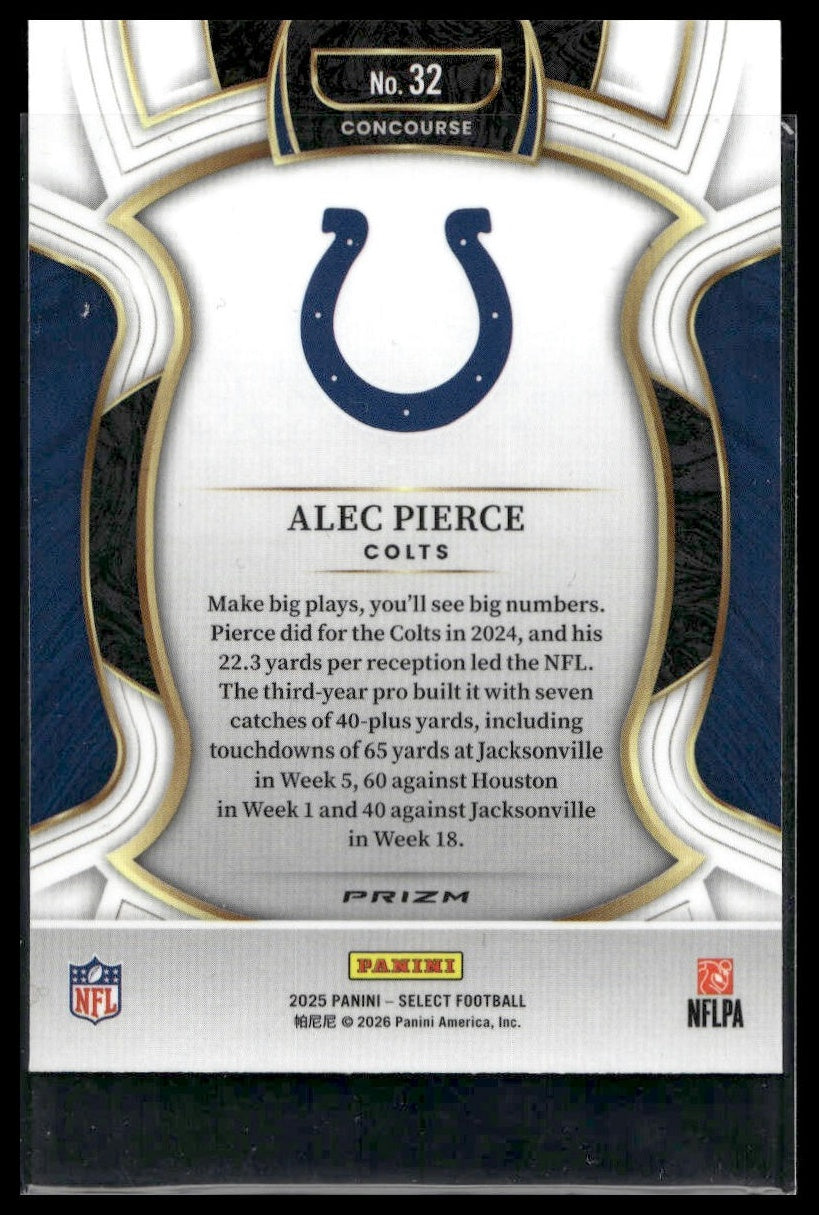 2025 Panini Select Football #32 Alec Pierce Tri-Color