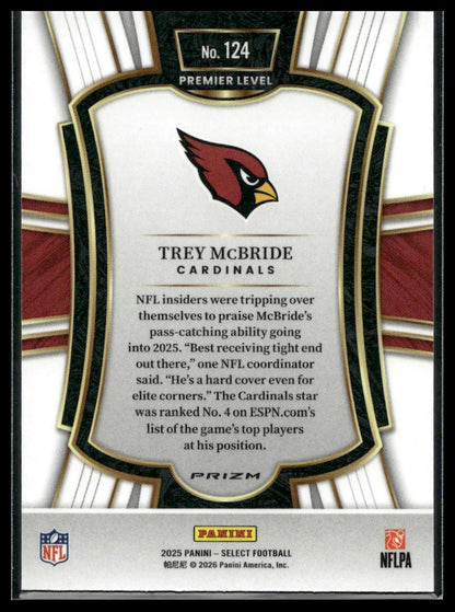 2025 Panini Select Football #124 Trey McBride Silver