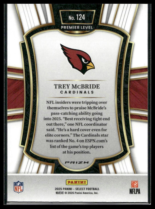 2025 Panini Select Football #124 Trey McBride Silver