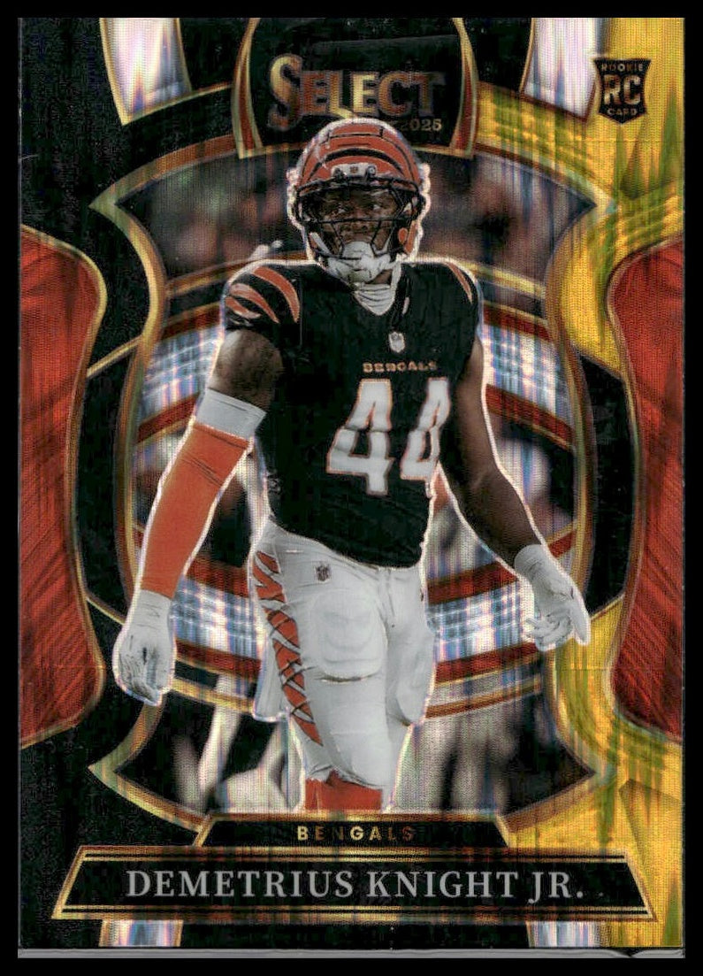 2025 Panini Select Football #58 Demetrius Knight Jr. Copper Shock Prizm