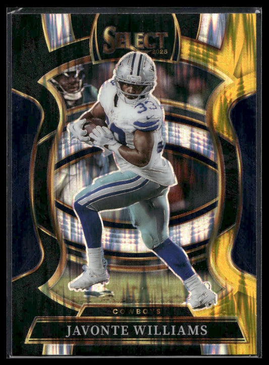 2025 Panini Select Football #97 Javonte Williams Copper Shock Prizm