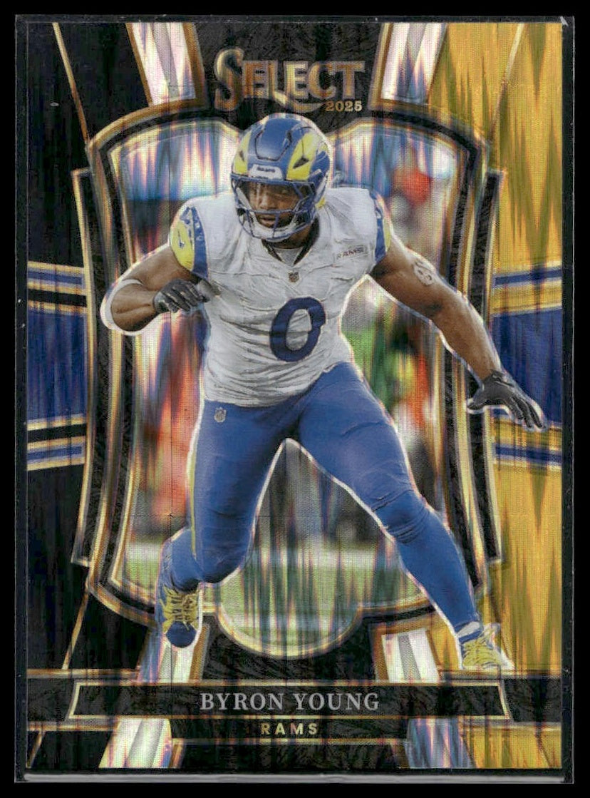 2025 Panini Select Football #121 Byron Young Copper Shock Prizm