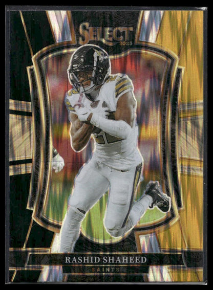 2025 Panini Select Football #142 Rashid Shaheed Copper Shock Prizm