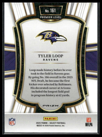 2025 Panini Select Football #161 Tyler Loop Tri-Color