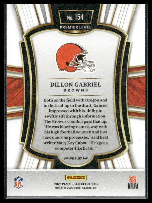 2025 Panini Select Football #154 Dillon Gabriel Tri-Color