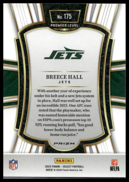 2025 Panini Select Football #175 Breece Hall Tri-Color