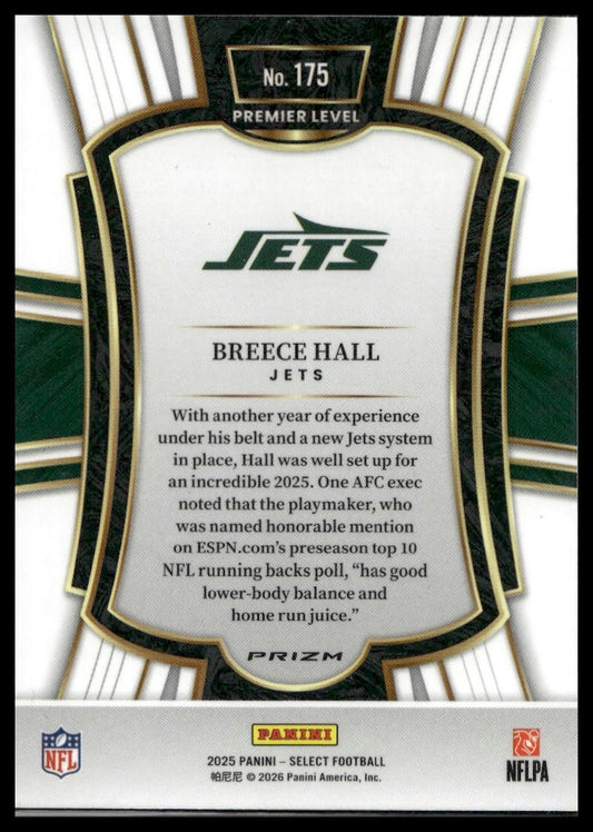 2025 Panini Select Football #175 Breece Hall Tri-Color