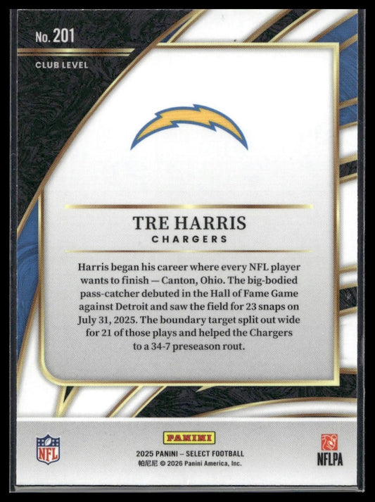 2025 Panini Select Football #201 Tre Harris Base (no Prizm)