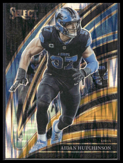 2025 Panini Select Football #271 Aidan Hutchinson Copper Shock Prizm