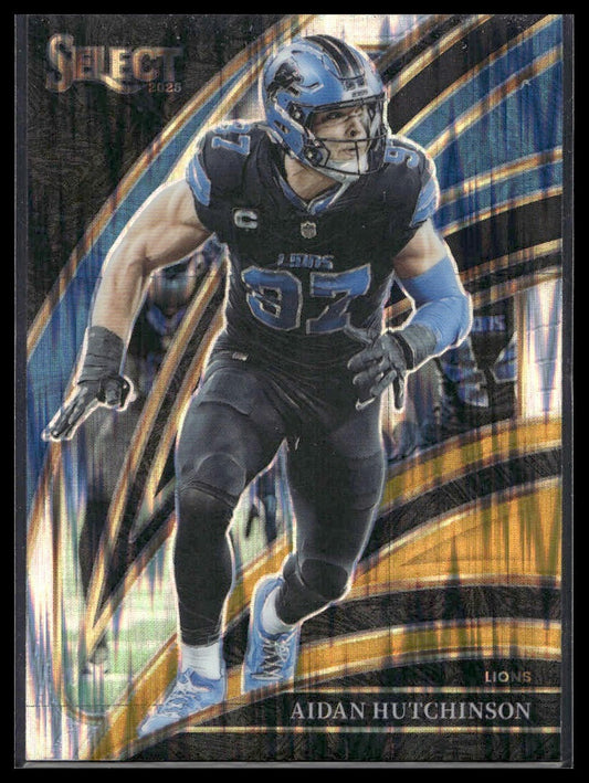 2025 Panini Select Football #271 Aidan Hutchinson Copper Shock Prizm