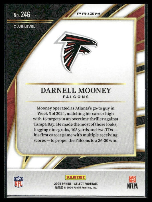 2025 Panini Select Football #246 Darnell Mooney Copper Shock Prizm