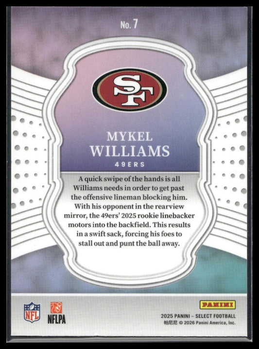 2025 Panini Select Football #7 Mykel Williams
