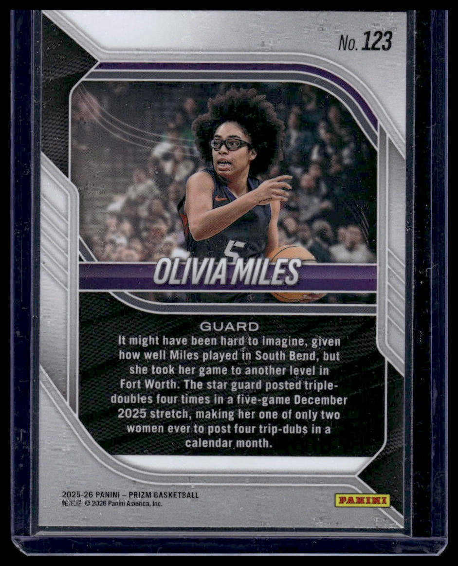 2025-26 Panini Prizm Basketball #123 Olivia Miles