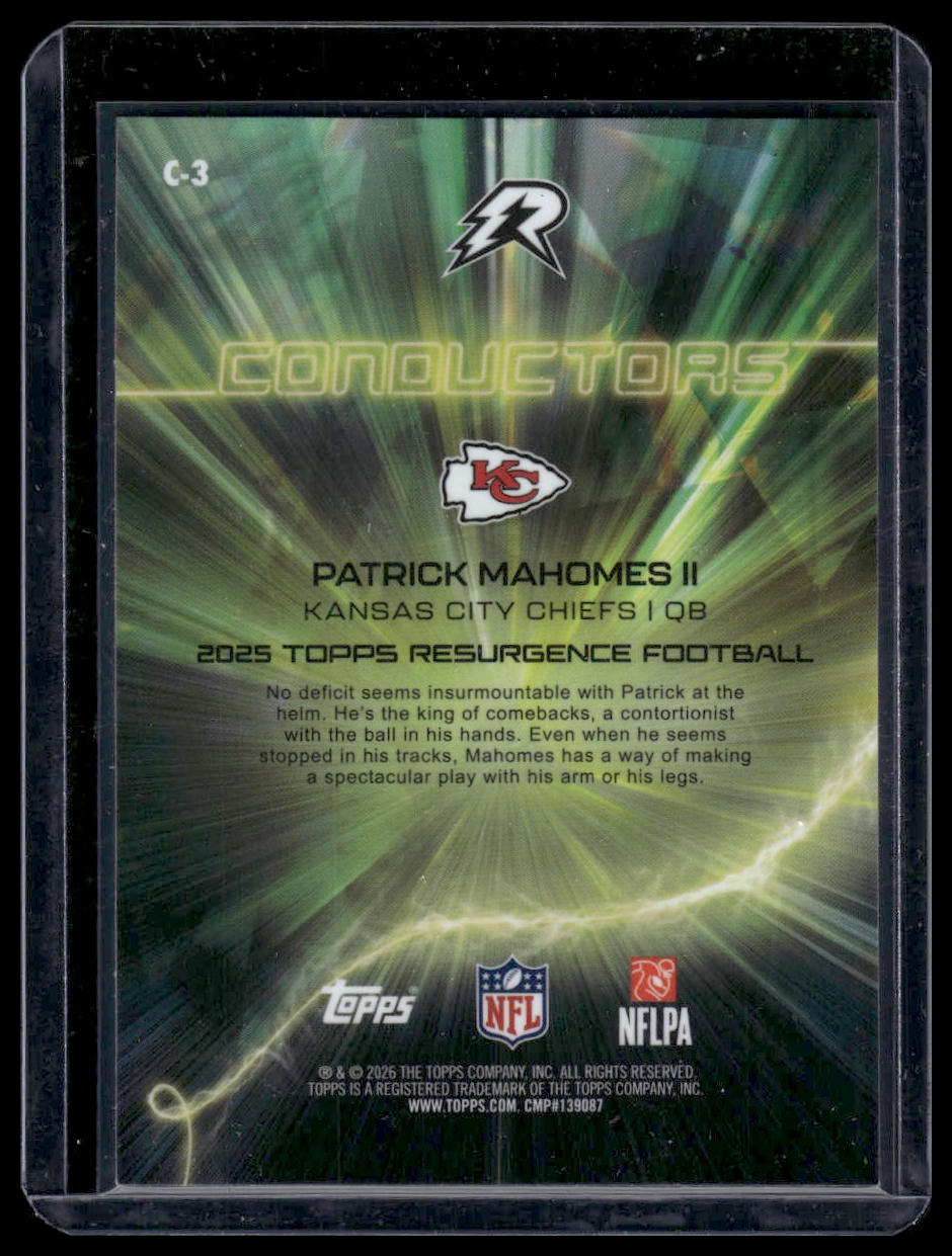 2025 Topps Resurgence Football #C-3 Patrick Mahomes II Conductors