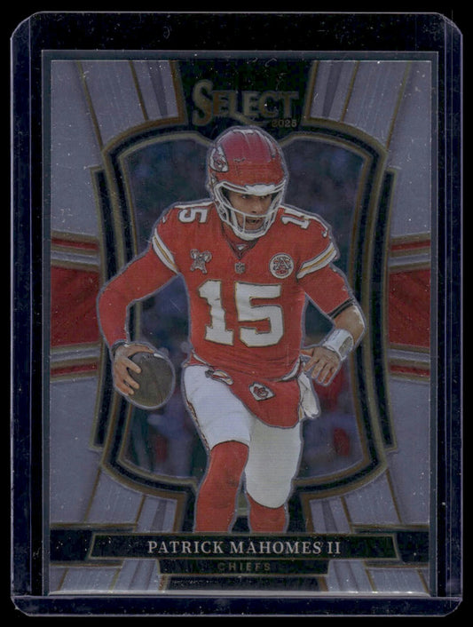 2025 Panini Select Football #107 Patrick Mahomes II Premier Level Silver Prizm