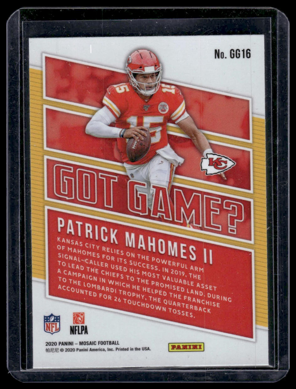 2020 Panini Mosaic Football #GG16 Patrick Mahomes II Got Game?