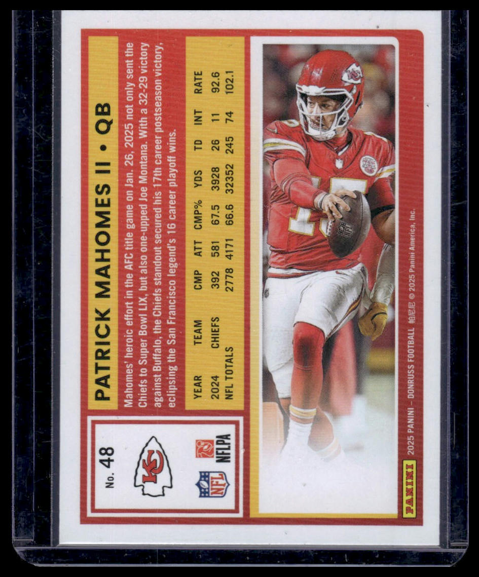 2025 Panini Donruss Football #48 Patrick Mahomes II