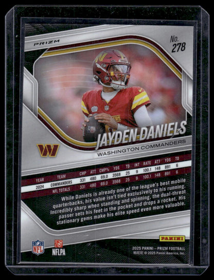 2025 Panini Prizm Football #278 Jayden Daniels Red White and Blue