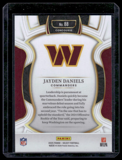 2025 Panini Select Football #88 Jayden Daniels Concourse