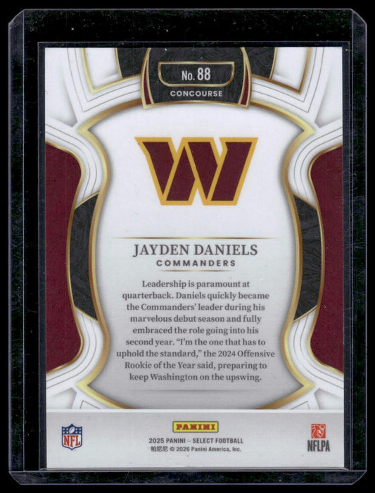 2025 Panini Select Football #88 Jayden Daniels Concourse