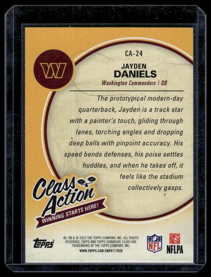 2025 Topps Signature Class Football #CA-24 Jayden Daniels Class Action