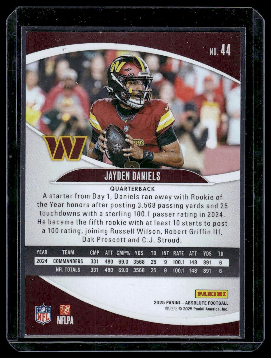 2025 Panini Absolute Football #44 Jayden Daniels
