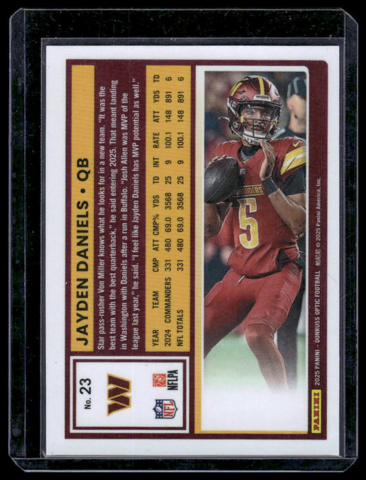 2025 Panini Donruss Optic Football #23 Jayden Daniels