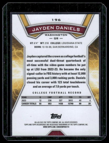 2024 Topps Resurgence Football #196 Jayden Daniels