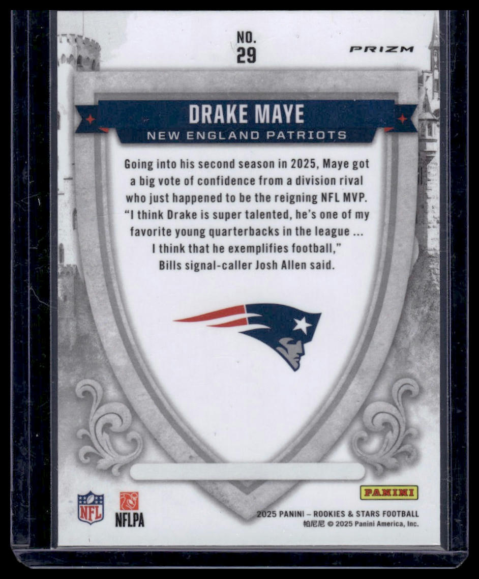2025 Panini Rookies & Stars Football #29 Drake Maye Crusade Prizm