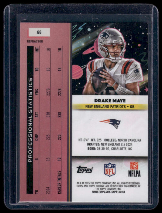 2024 Topps Chrome Football #66 Drake Maye Cosmic Refractor