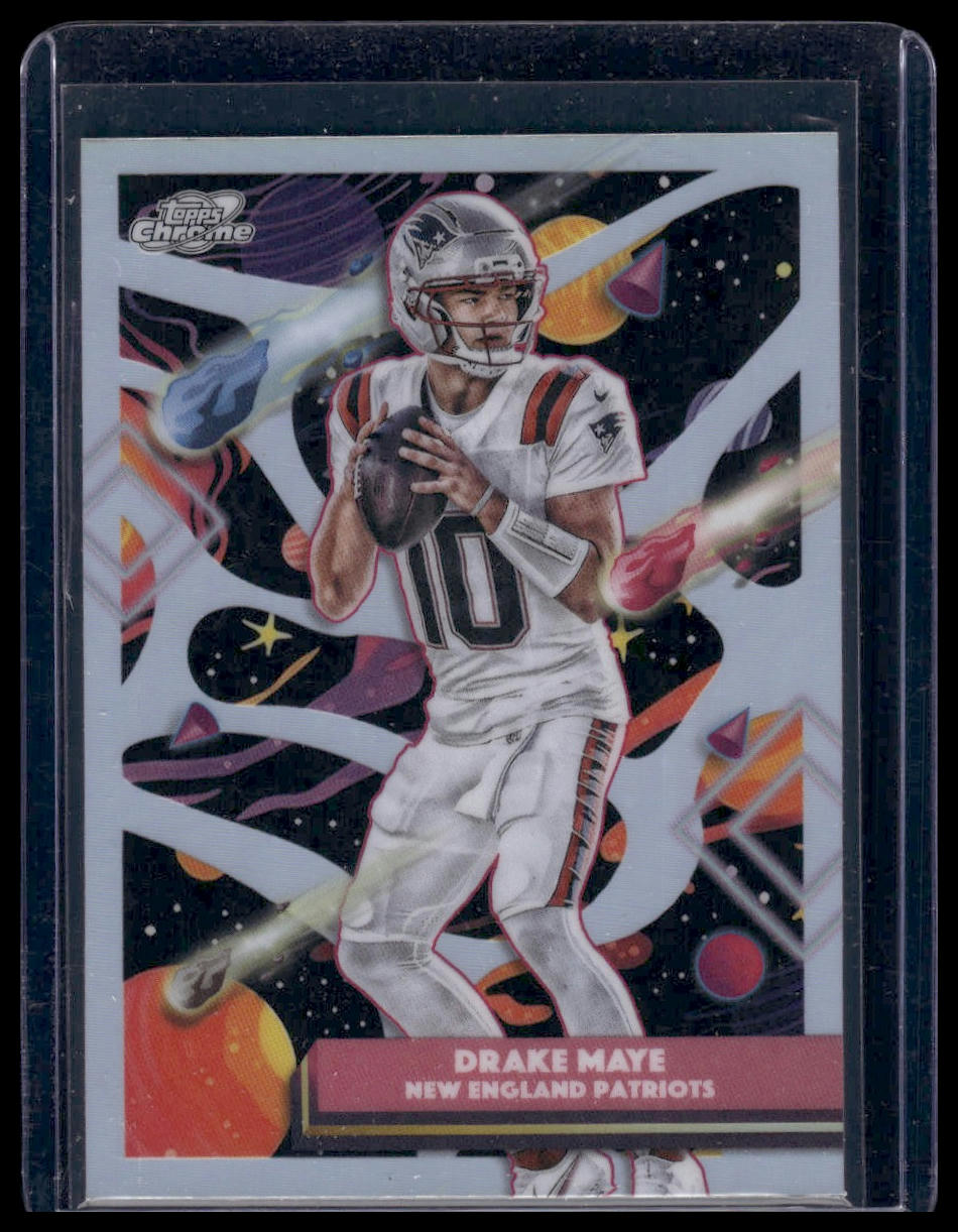 2024 Topps Chrome Football #66 Drake Maye Cosmic Refractor