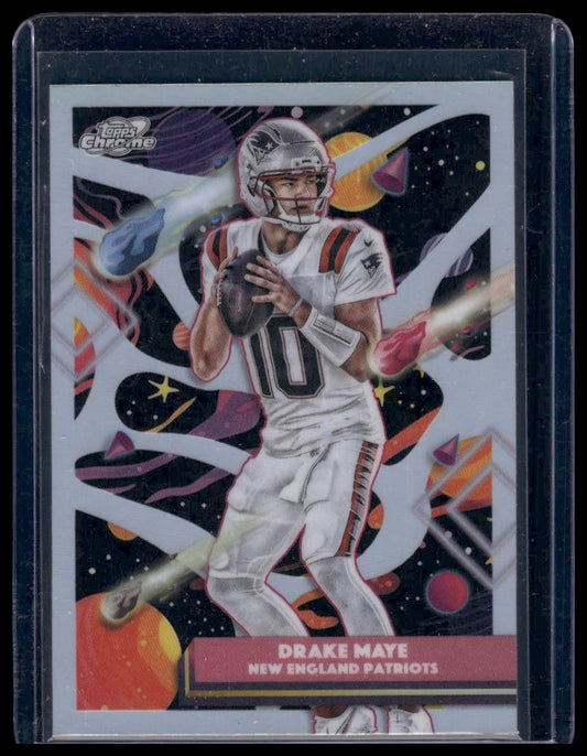 2024 Topps Chrome Football #66 Drake Maye Cosmic Refractor