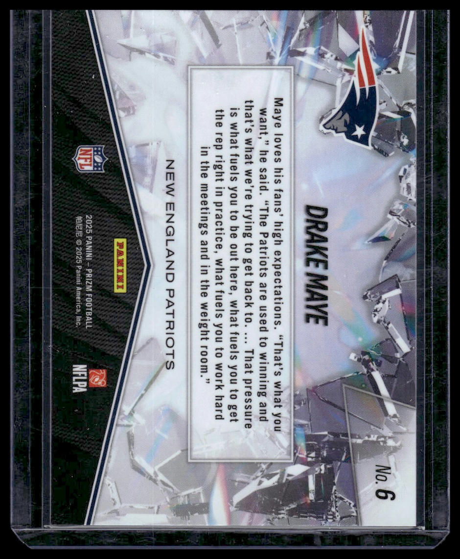 2025 Panini Prizm Football #6 Drake Maye Prizm Break