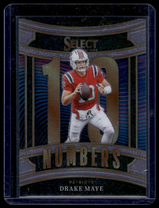 2025 Panini Select Football #15 Drake Maye Numbers