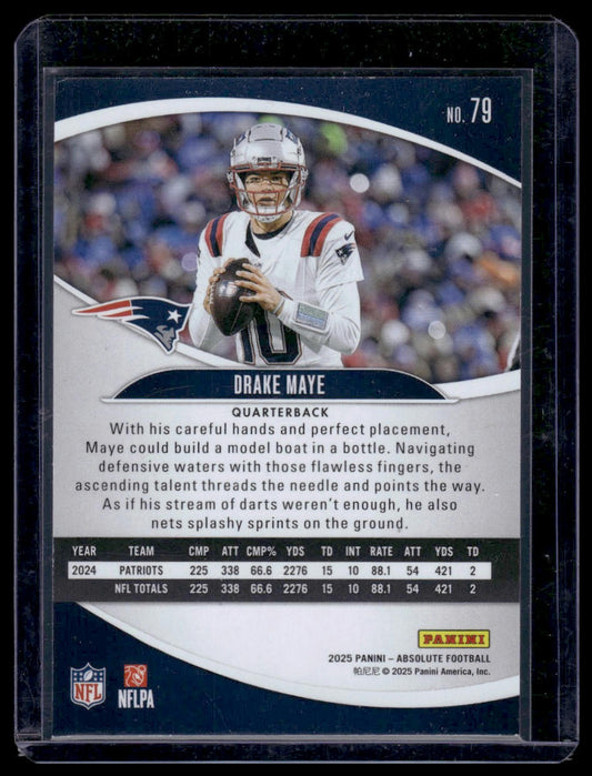 2025 Panini Absolute Football #79 Drake Maye