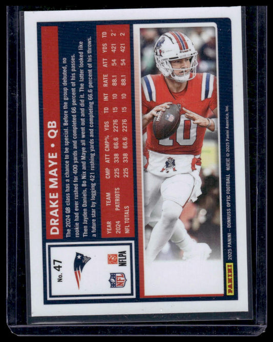 2025 Panini Donruss Optic Football #47 Drake Maye